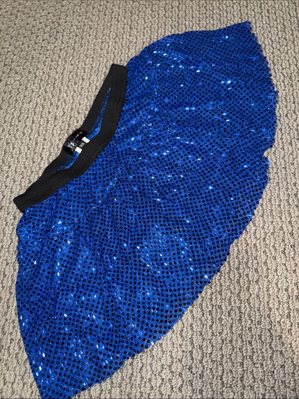 Sparkle Athletic Blue Sequin Skirt XS